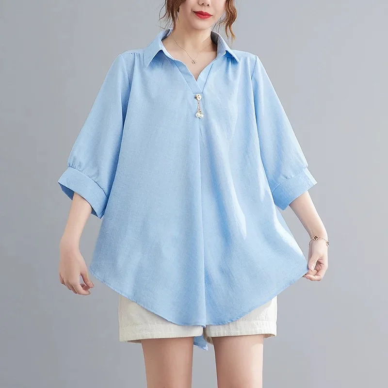 

Spring 2022 Maternity short sleeve shirt large size maternity dress2022