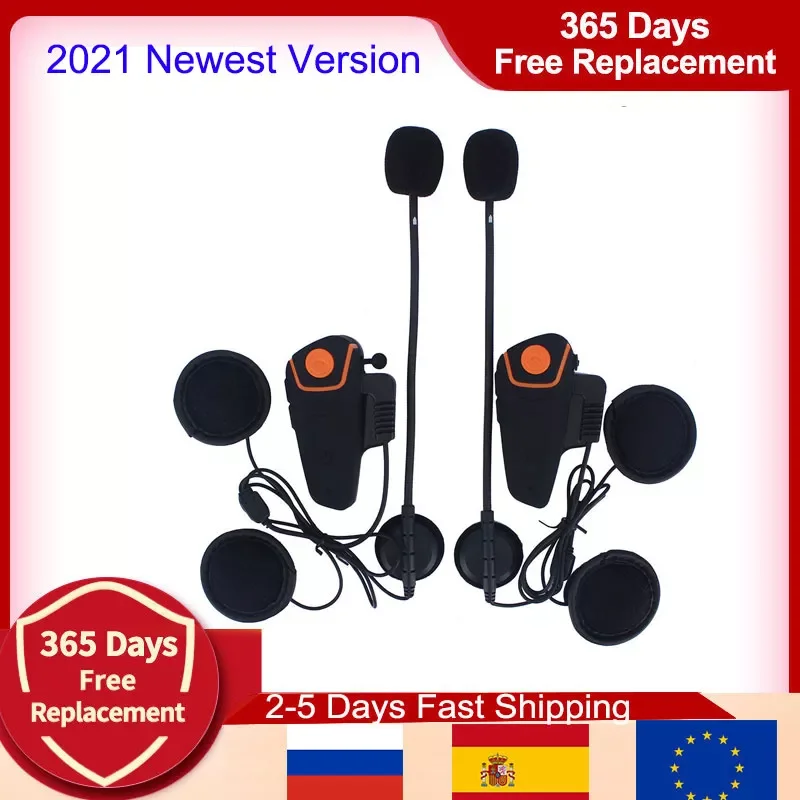 

Bluetooth-гарнитура мотоциклетная, водонепроницаемая, IPX7, 2021 м, 30 м