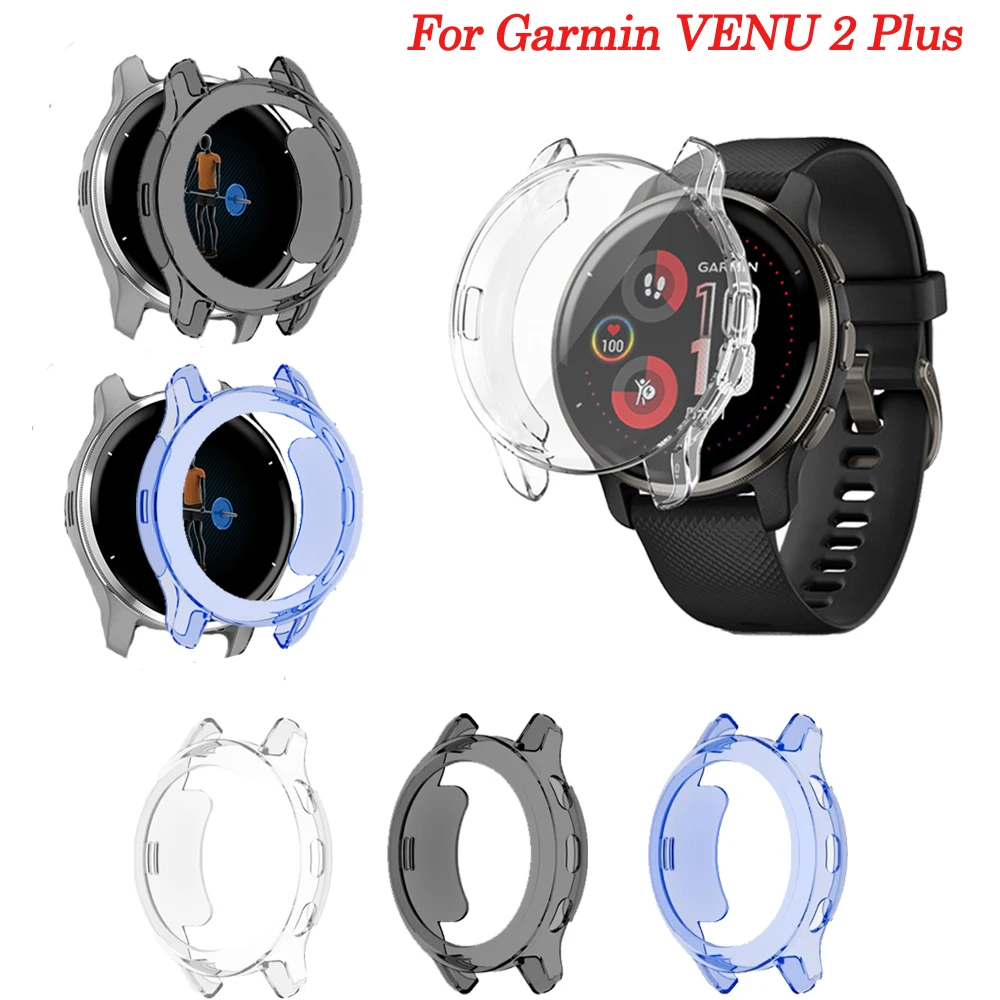 

For Garmin Venu 2 Plus Case Full Coverage Shell Screen Protector Venu2 Plus TPU Protective Cover Replace Smart Watch Accessory