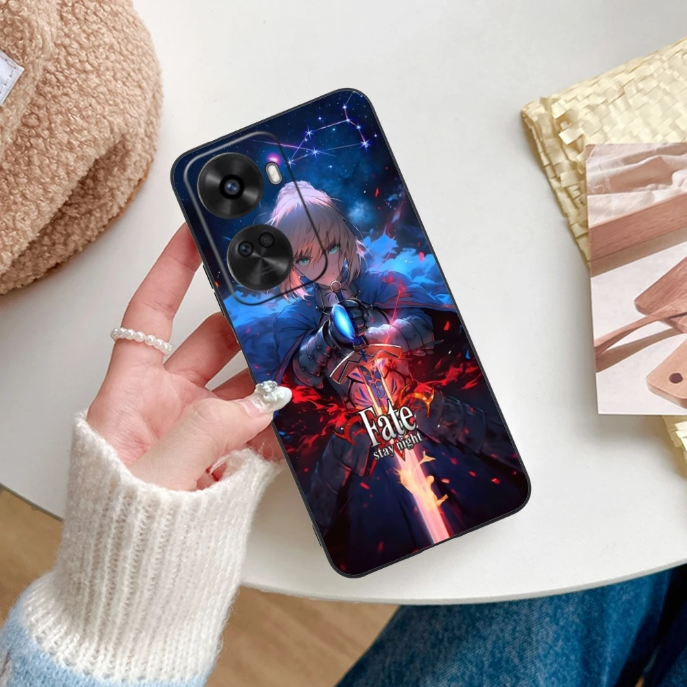 Чехол для мобильного телефона Fate Night Saber Huawei Nova 12 11 10 9 8 7 Pro SE 5G черный мягкий чехол