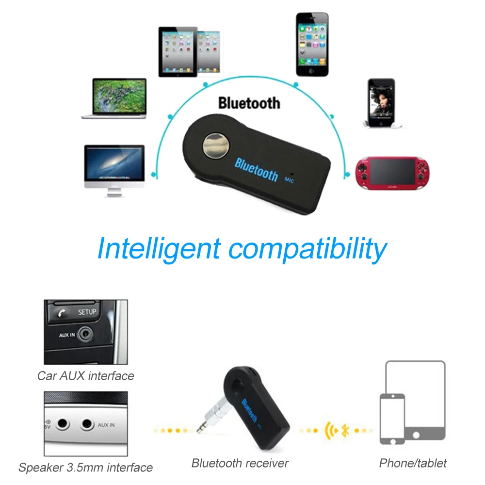 Беспроводной Bluetooth-совместимый приемник 4 0 адаптер передатчика 3 5 мм разъем для