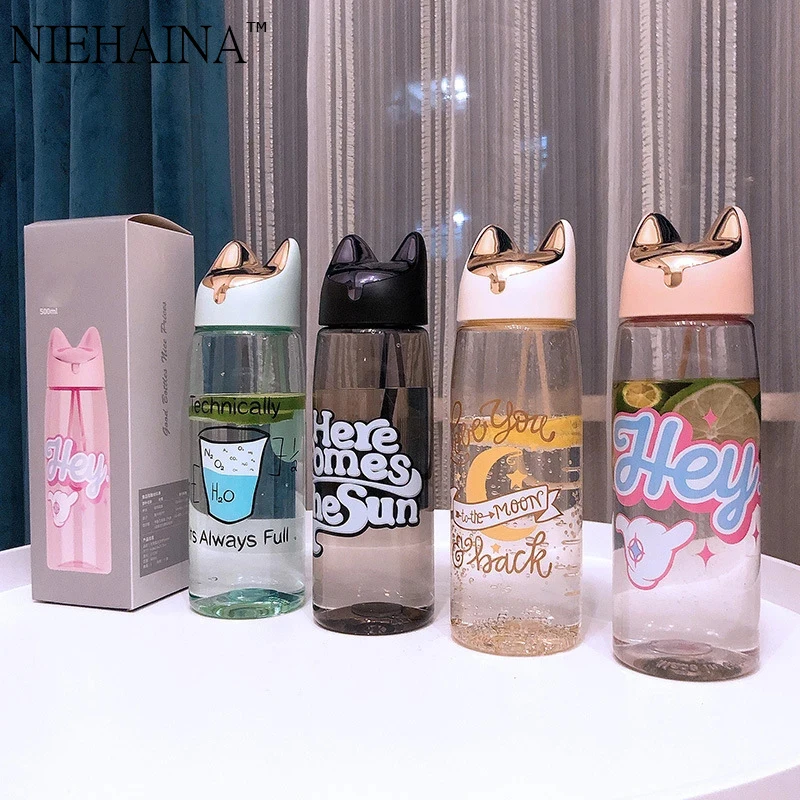 

Бутылка для воды в виде кошки, 500 мл