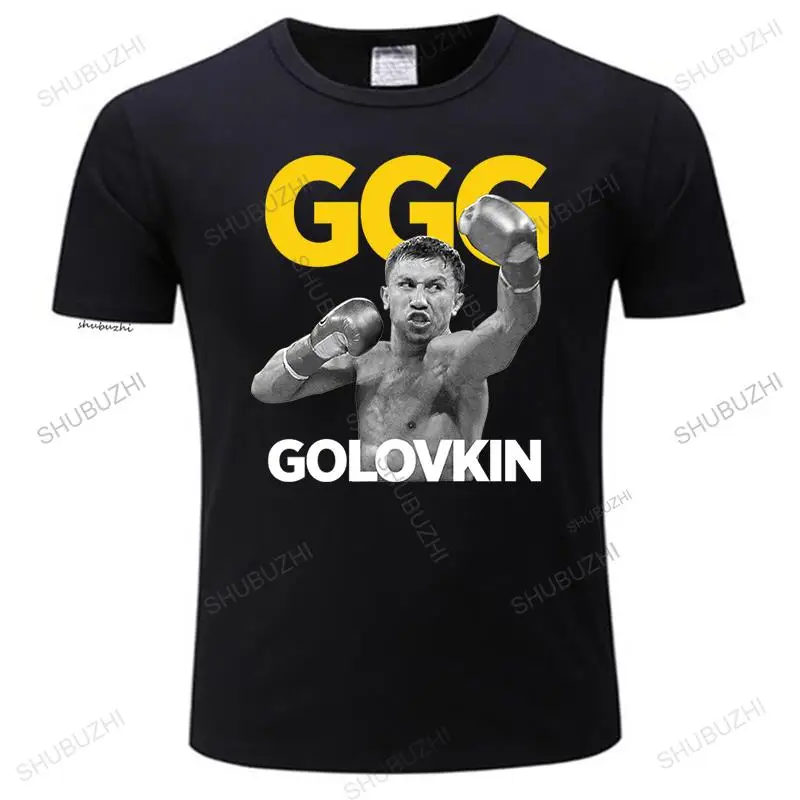 

NEW GGG GENNADY GOLOVKIN POSTER MEN'S BLACK SIZE S TO 2XL USA SIZE T-SHIRT EN1 Cotton High Quality Tops brand cool Tee Shirt