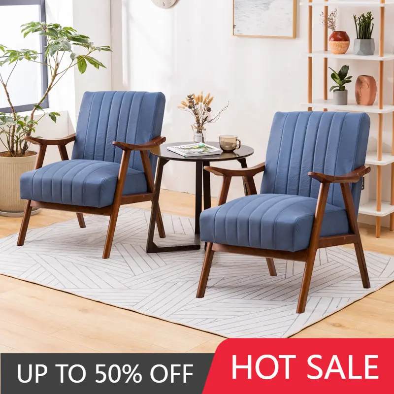 

Japanese Modern Comfortable Living Room Chair Leisure Upholstered Wooden Armchair Bedroom Sillas De Comedor Nordic Decorations