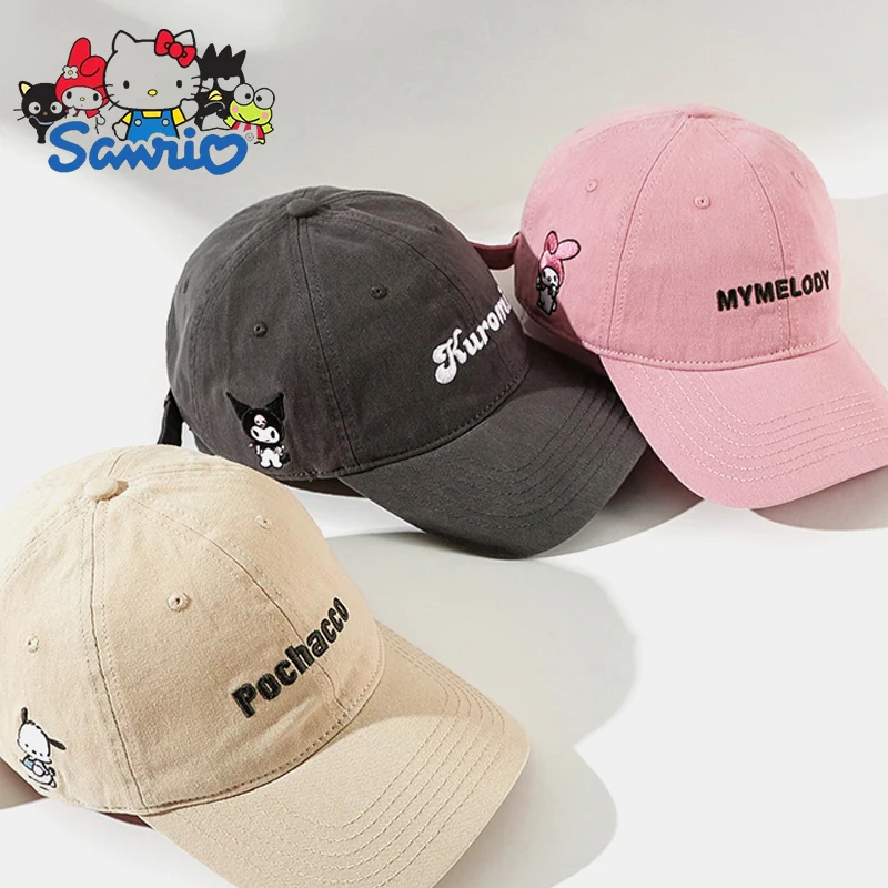 

Sanrio Early Autumn Girls Baseball Cap Kawaii Cartoon Anime Kuromi My Melody Student Adjustable Fashion Casual Hats Printed Hat