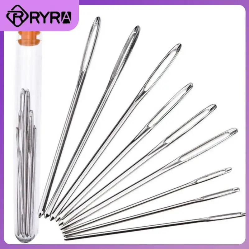 

Large Eye Needle DIY Crafts Tools Stainless Steel Cross Stitch Knitting Yarn Sewing Hand Crochet Hook Set Kit Home Accessories