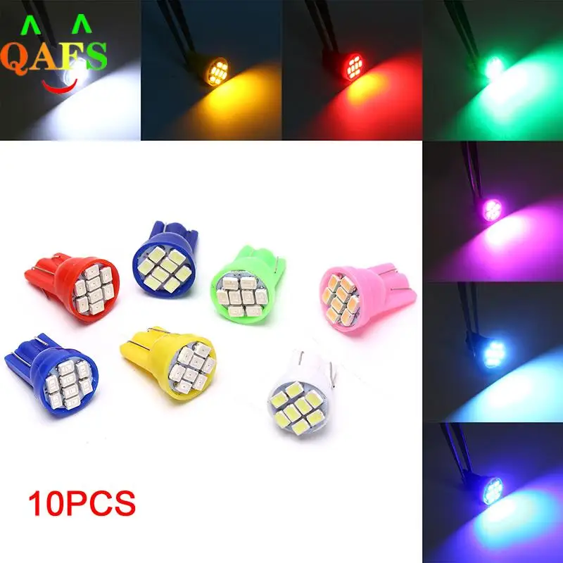 

10 шт. T10 1206 8SMD светодиодный индикатор ширины W5W фасветильник дальнего света стояночные огни клиновидная лампа индикатор приборной панели ав...