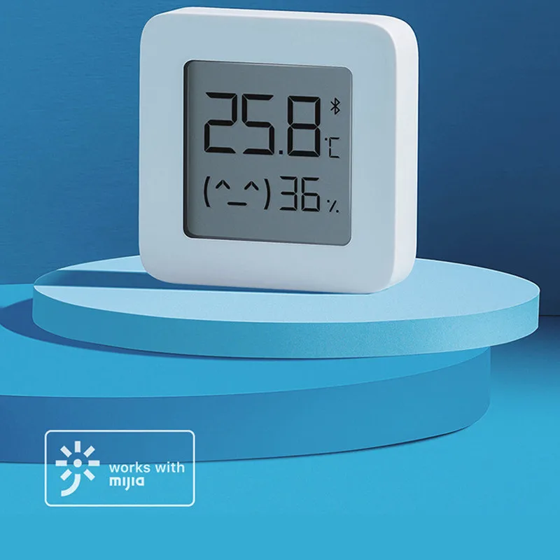 

Совместимый с Bluetooth термометр 2 беспроводной умный электрический ЖК цифровой гигрометр термометр работает с приложением Mijia термометр
