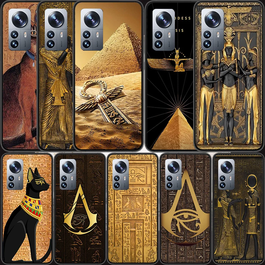 

Egypt Pharaoh mural Phone Case For Xiaomi Mi 12 11T 10T 9T Pro 12X 11i 11 Ultra 10 Lite 5G 9 8 6X 5X Capa Coque