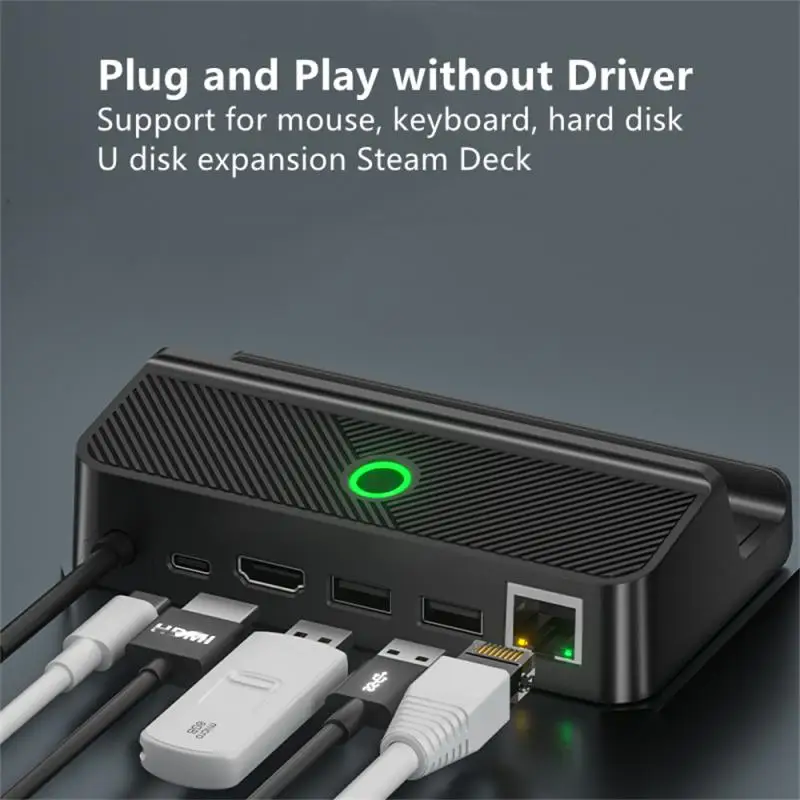 

Steam Deck Docking Station USB C To 4K With RJ45 Ethernet USB3.0 Steam Deck Dock Console Steam Deck Stand USB-C Hub