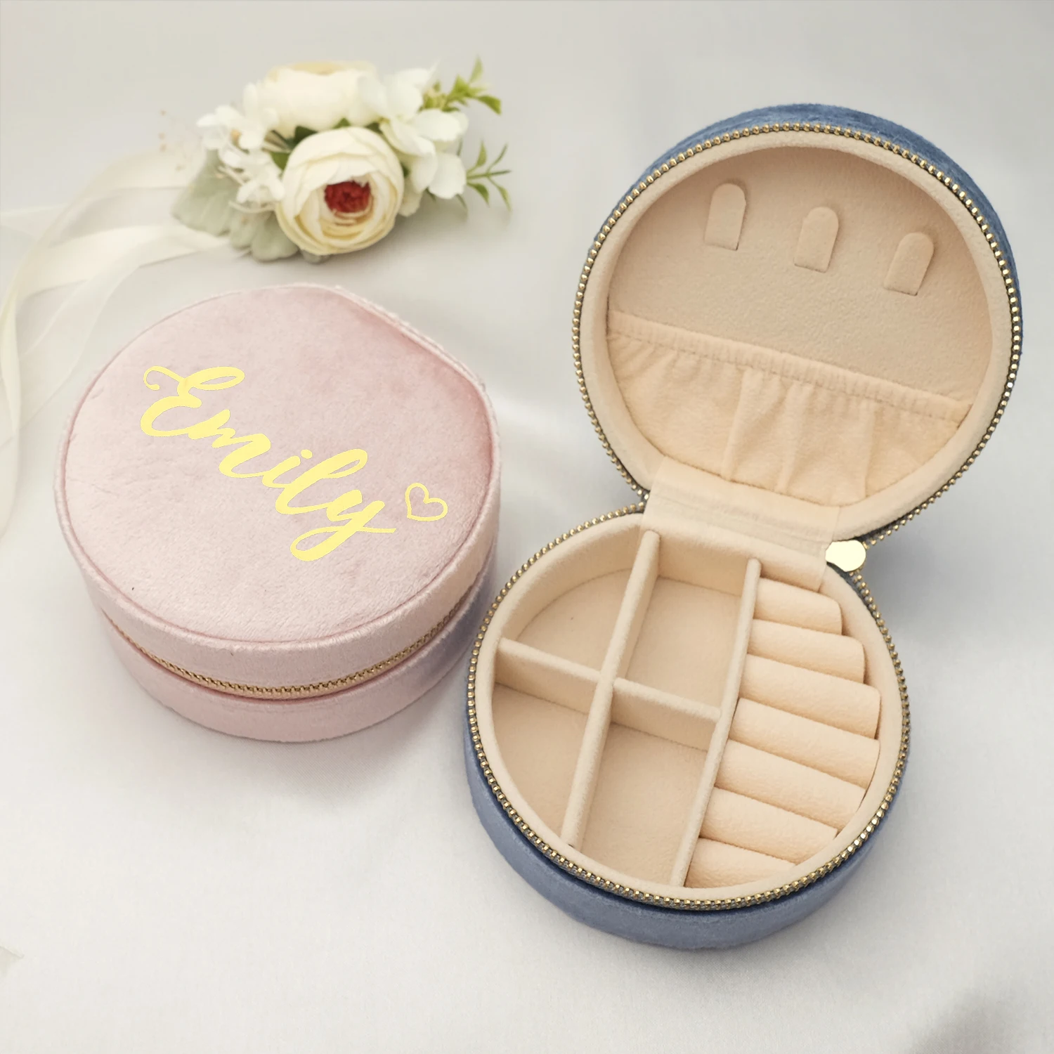 Custom Jewellery Box Display Travel Jewelry Case with Name Personalized Gifts for Her Birthday Anniversary Wedding Bridesmaid