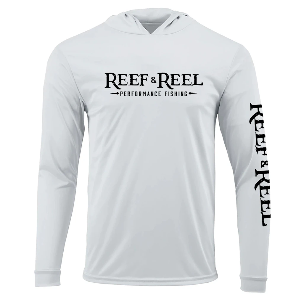 Reef & Reel Fishing Apparel Summer Outdoor Long Sleeve T-shirt With Hood Sun Protection Breathable Angling Clothing Homme Peche 2