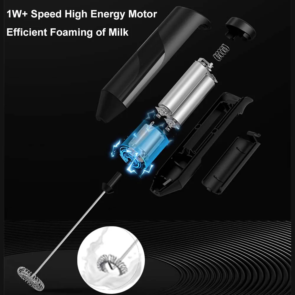 Ручной Электрический вспениватель молока с зарядкой от USB питанием батарейки