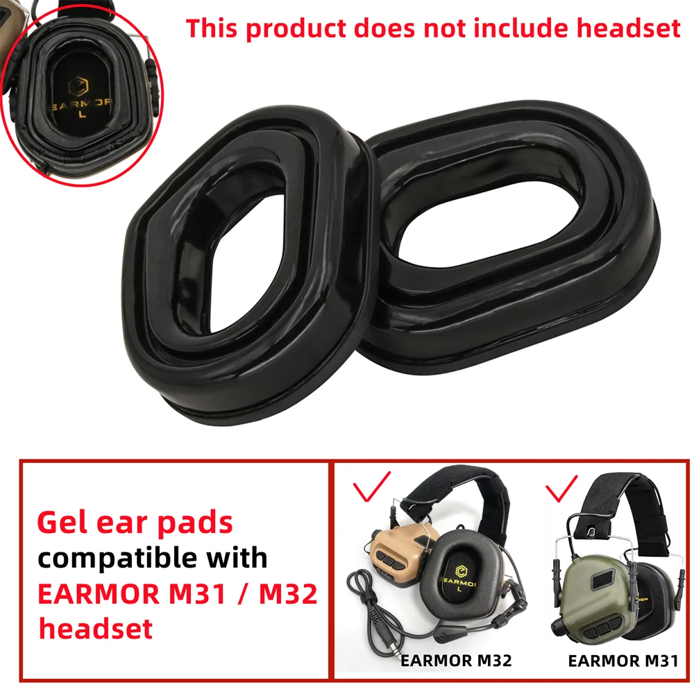 

Tactical M31 Headset Gel Ear Pads for EARMOR M31/M32 Tactical Shooting Earphone Noise Canceling Earmuffs Headphones Accessories