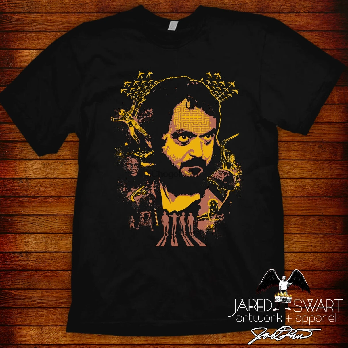 Футболка с коллажем из фильма Stanley Kubrick дизайн Jared Swart размеры S-5XL |