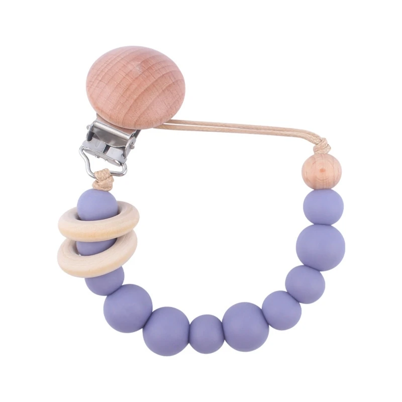 

Baby Pacifier Chain Clip Nursing Teether Soother Holder Silicone Bead Chain Clip