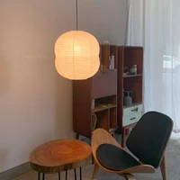 design akari noguchi yong pendant lights japanese white paper led indoor for living room bedroom dining hanging light fixture