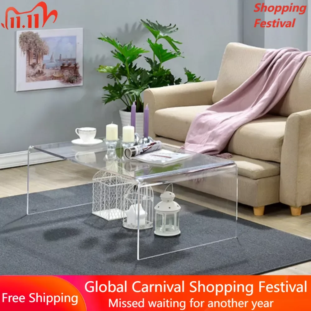 

Акриловый журнальный столик для гостиной, аккуратные столы для кафе и дома