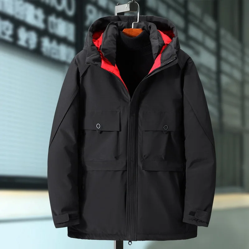 2022  New Thickened Cotton Jacket Fat Plus Fat Plus Size Down Cotton-padded Jacket Winter Loose Men's Fat Man Extra-large Coat