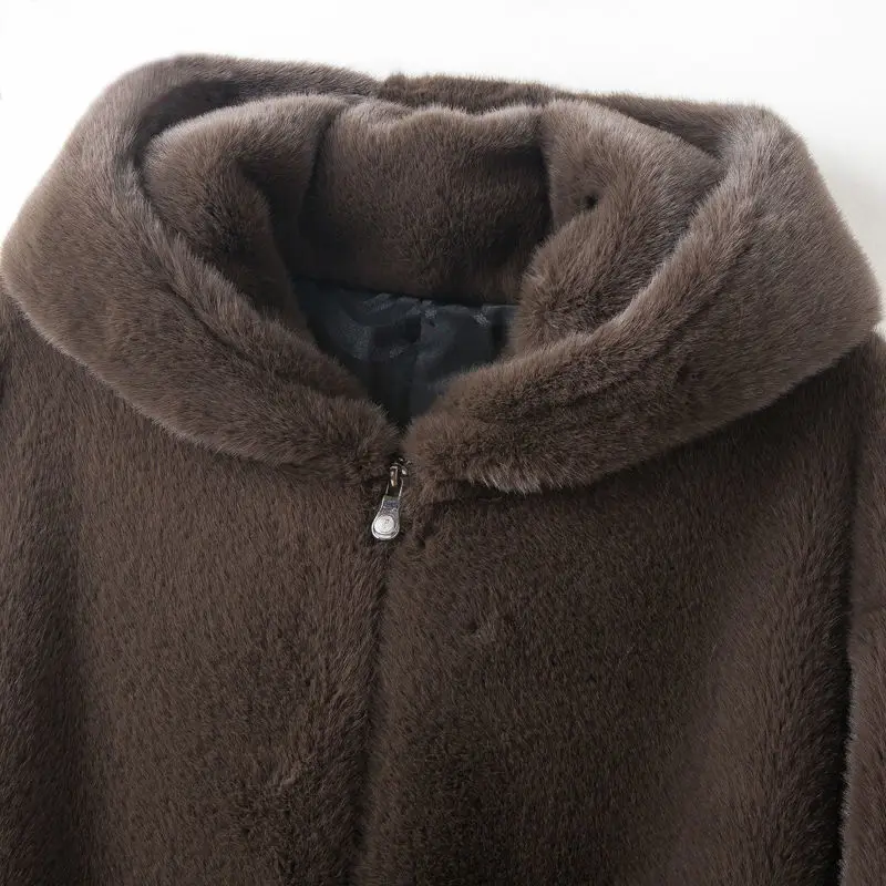 Women Mother Fluffy Fur Coats Warm Jacket Winterwear Solid Winter Jacket 2022 New Fashion Faux Fur Coat Mink Fur Teddy Coat
