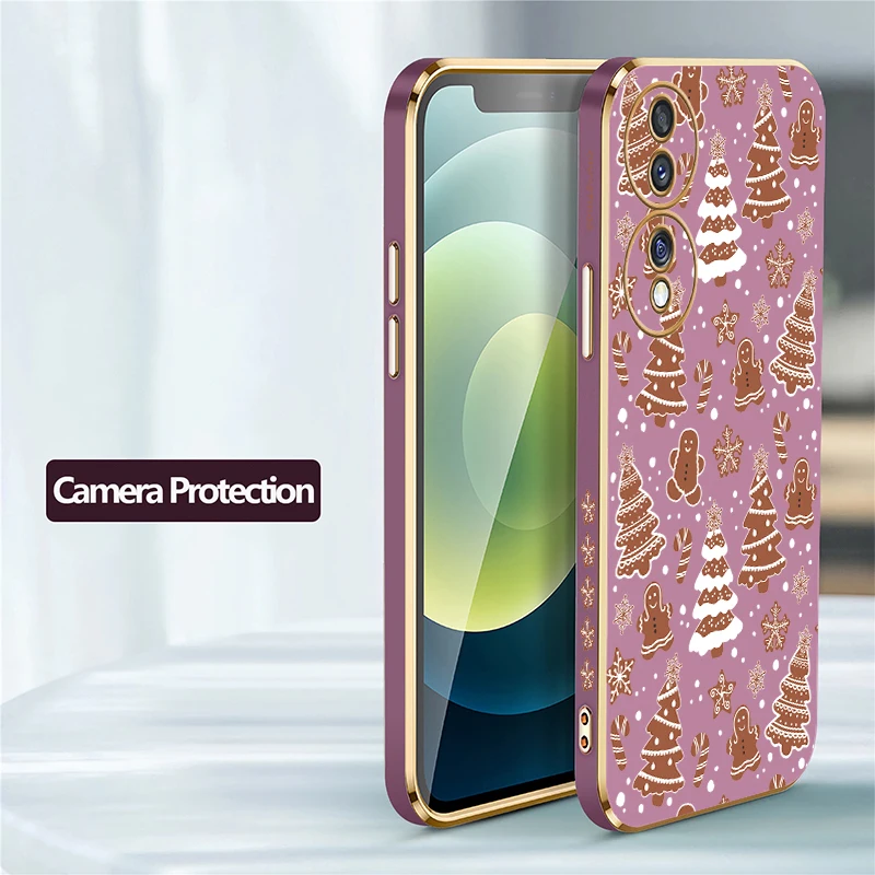 Фото Мягкий чехол из ТПУ для телефона Huawei Honor 200 Pro 90 Lite 70 50 SE 20 20S 9X Pro, силиконовый противоударный чехол с рисунком Рождества №5