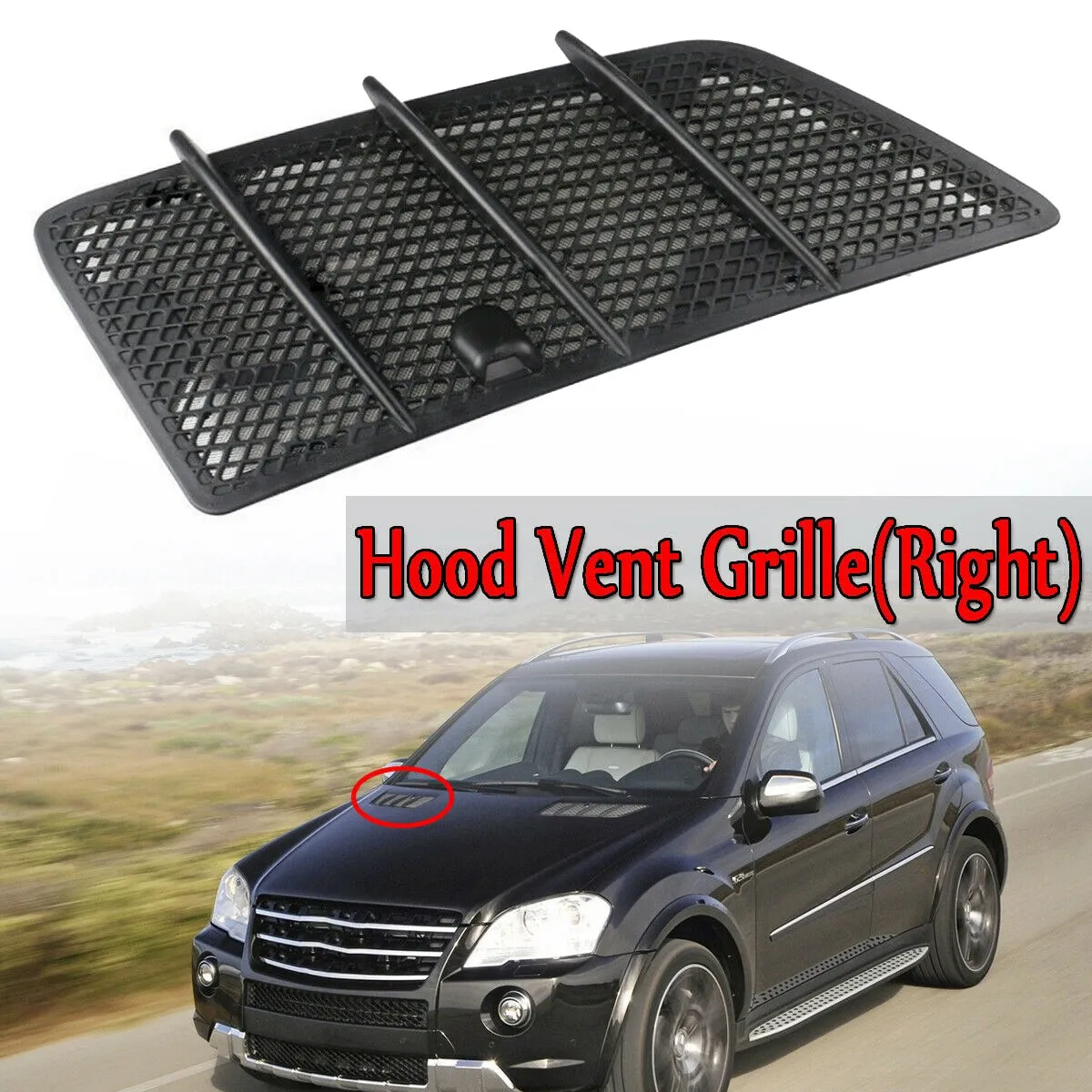 Фото Верхняя крышка решетки капота автомобиля для W164 ML 320 350 450 550 63AMG 2008-2011 1648804405 правая №2