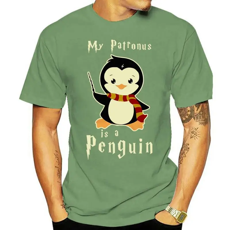

My Patronus Is A Penguin Hot T-Shirt Short Sleeve Fashion Summer Printing Casual Fashion 2022 Top Tee Mens Plus Size T Shirt