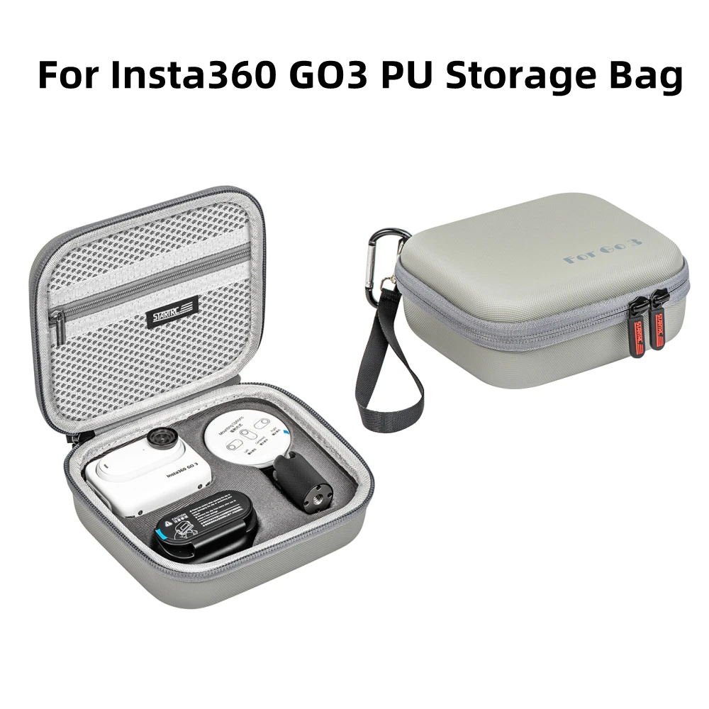 

For Insta360 GO3 Storage Bag Thumb Camera Accessories Portable Case PU Integrated Storage Bag