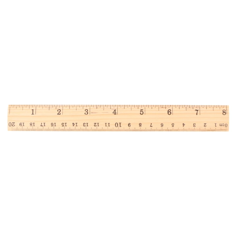 

2021 New 15cm 20cm 30cm Wooden Ruler Double Sided Student School Office Measuring Tool
