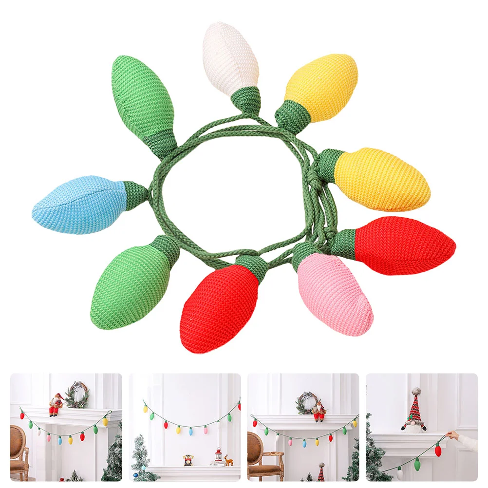 

Рождественская гирлянда, фетровая лампочка, подвесные светильники, гирлянда на дерево, гирлянда с помпоном «сделай сам», Радужный декор, вя...