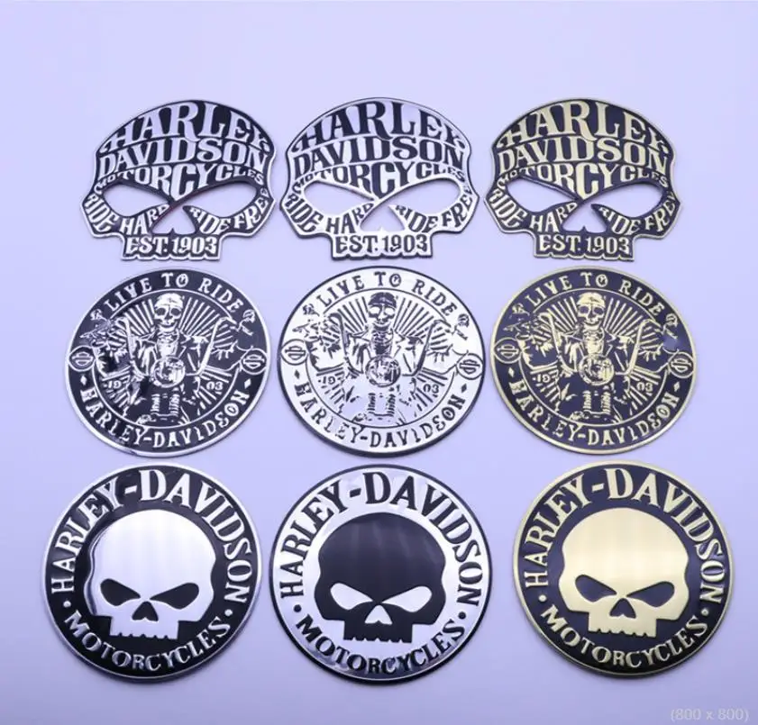 

Universal Motorcycle Metal Cranium Sticker Body Fuel Tank Logo Decals