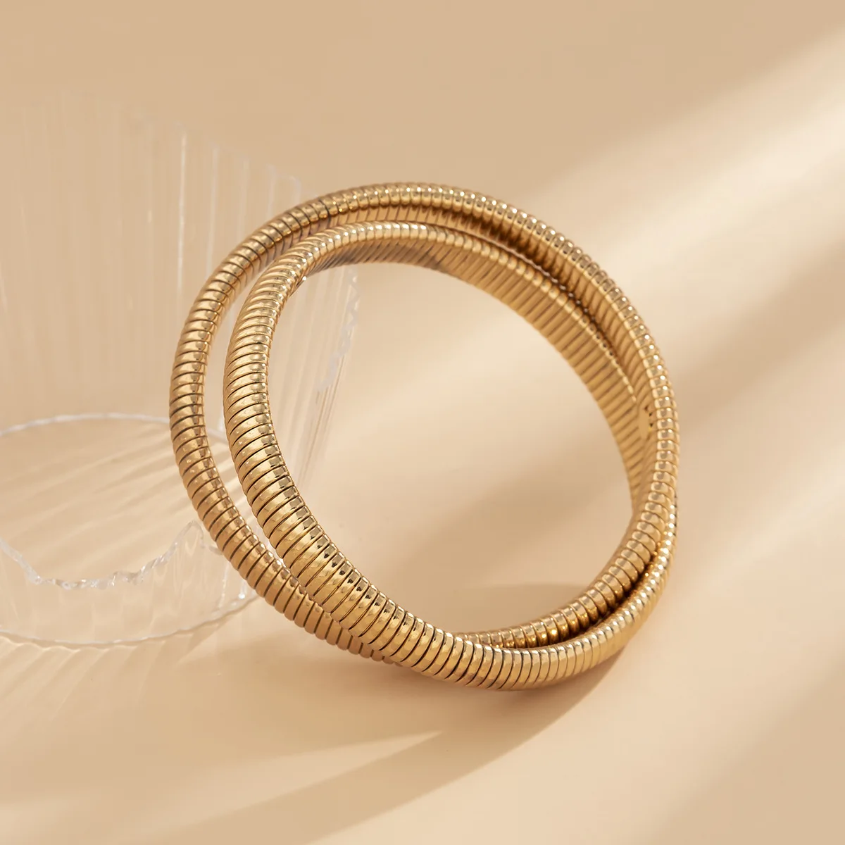 

Punk Gold Color Snake Chains Spiral Twist Bracelets for Women Gift Bangle 2022 Fashion Metal Rock Bracelets Hand Chain Jewelry