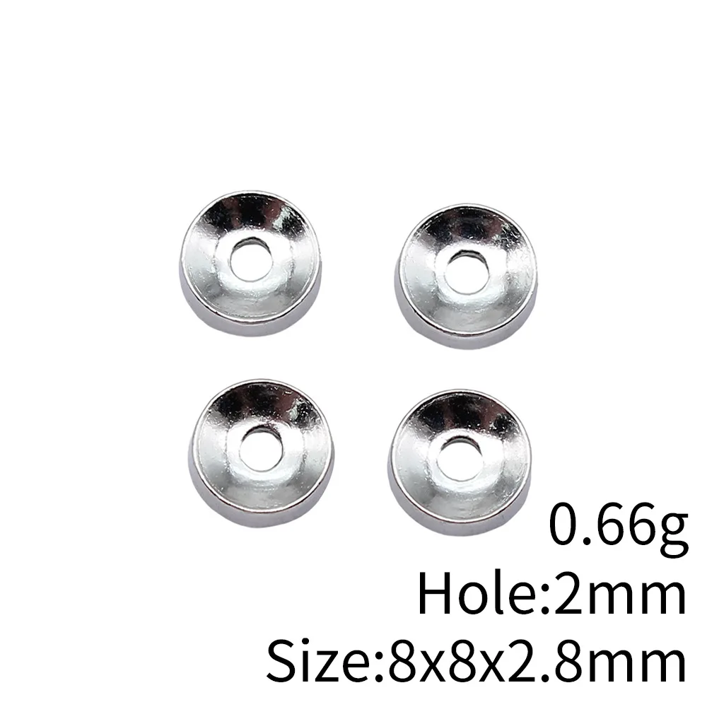 50 шт. разноцветные Круглые бусины из цинкового сплава 8x8x2 8 мм