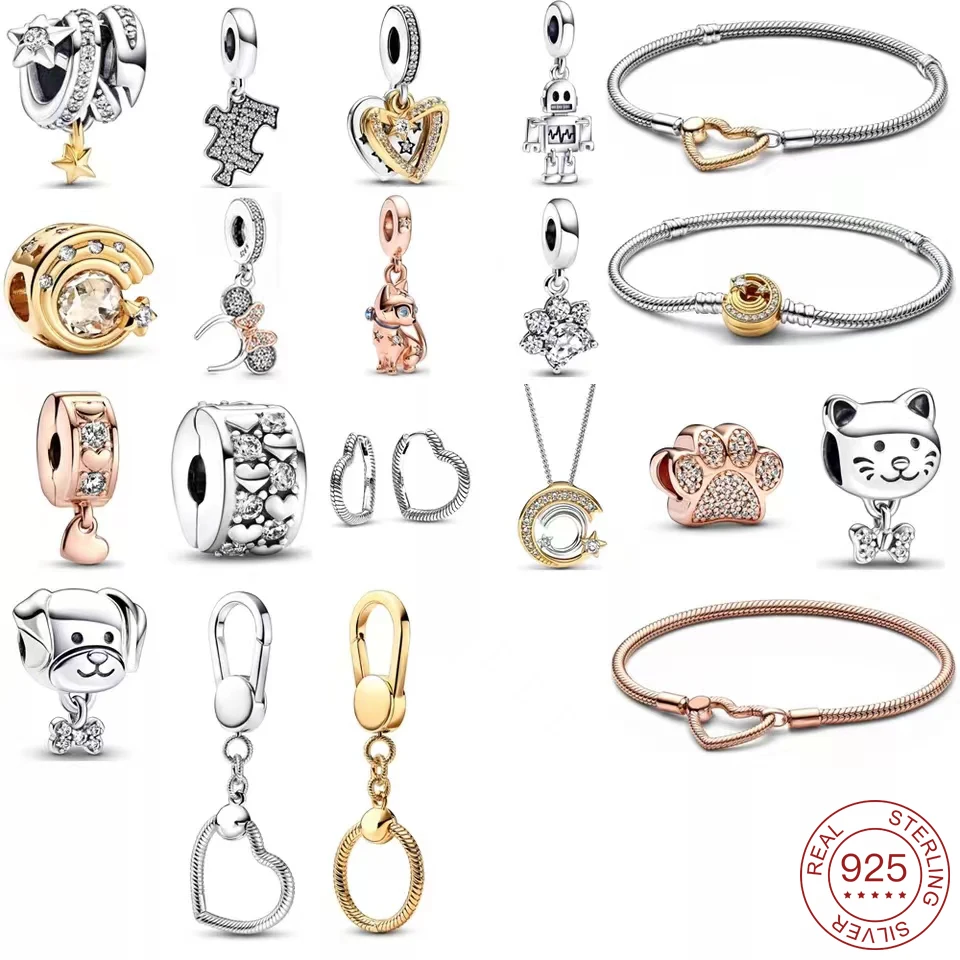 

Женский браслет «сделай сам» из серебра 2022 пробы с подвеской-звездой