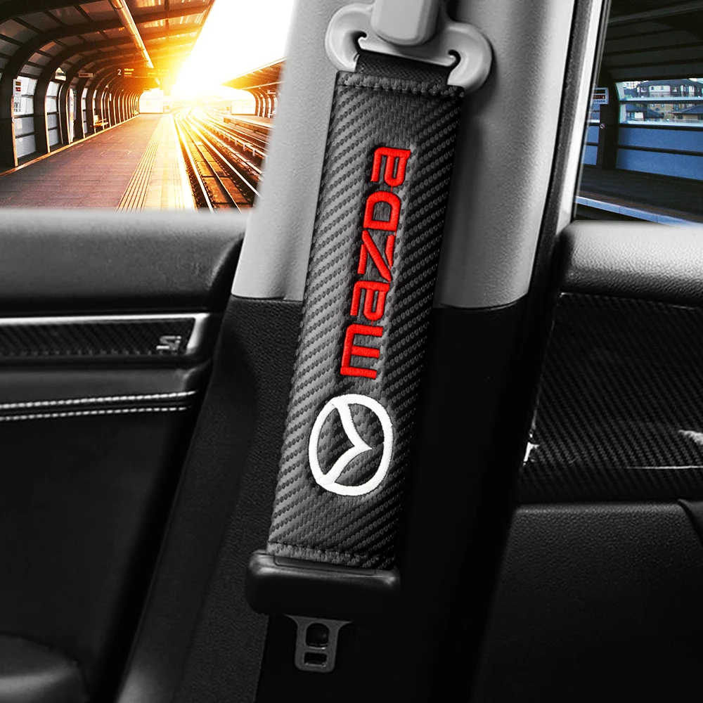 

2PCS Car Seat Belt Cover Shoulder Pad Comfortable Driving For Mazda 3 6 Atenza Axela Demio CX3 CX5 MP MS RX8