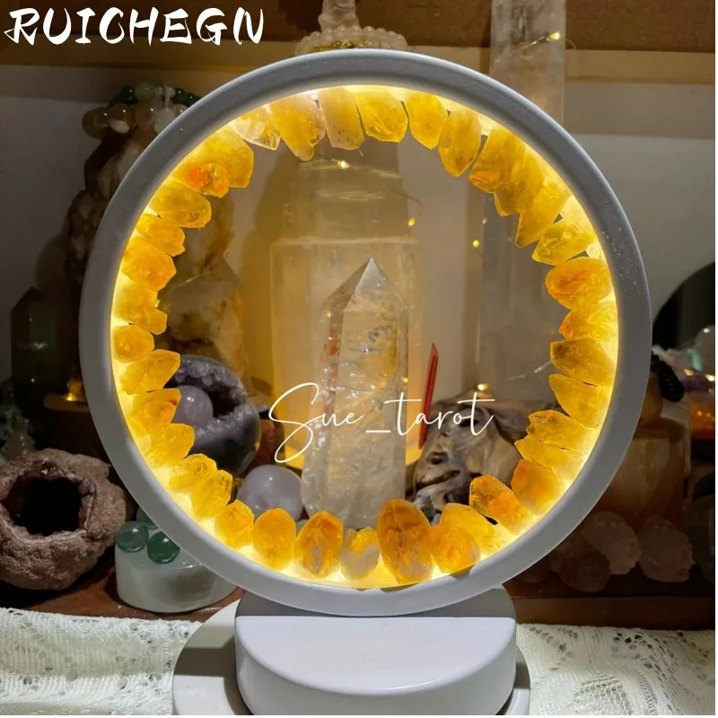 

Креативный хрустальный круглый светильник, украшение для гостиной, восстанавливающее счастье, сборка богатства