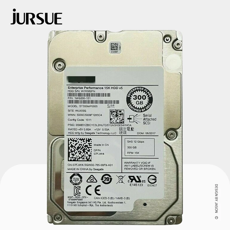

FOR Dell ST300MP0005 07FJW4 300GB 15000RPM 15K 12Gb/s 2.5" SAS Hard Drive HDD