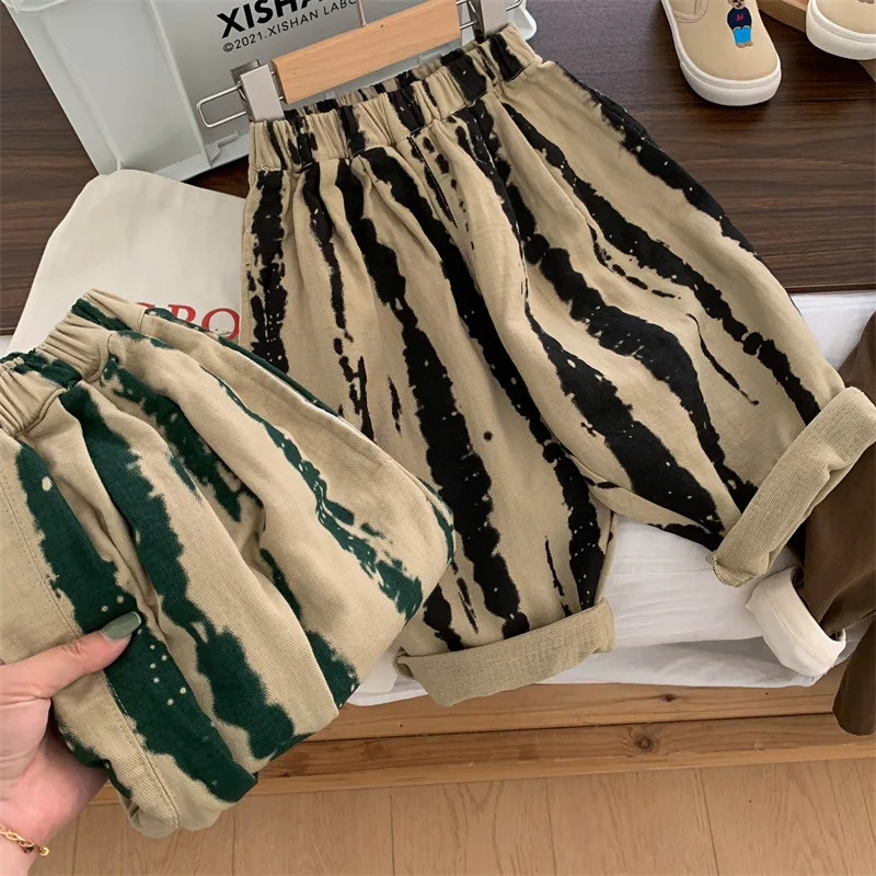 

Детские брюки в Корейском стиле, Новинка осени 2022, детские брюки для мальчиков и девочек, свободные брюки для малышей, детская одежда