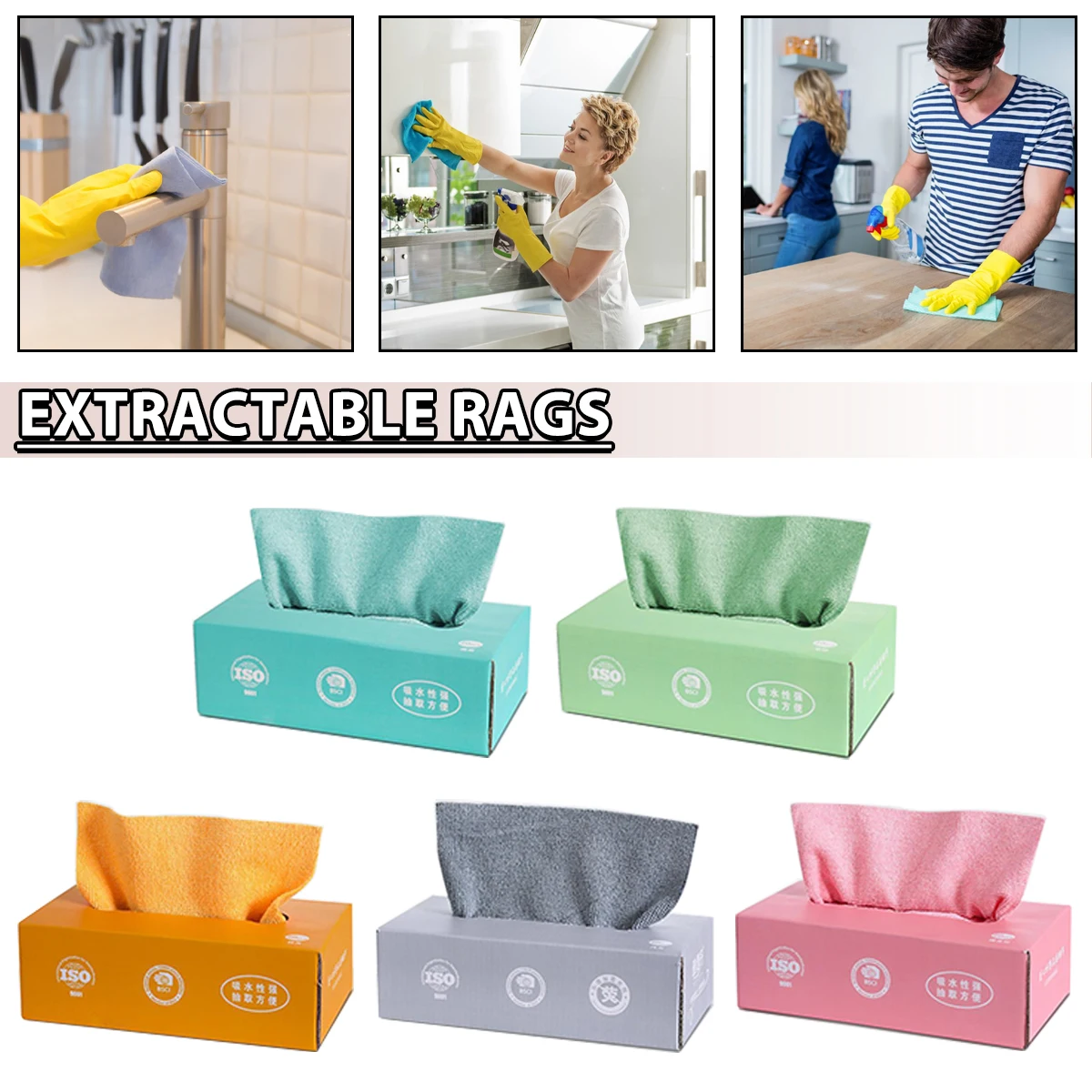 

20pcs/pack Reusable Absorbent Cleaning Cloths Household Environmental Disposable Dishwashing Cloth Kitchen Cleaning Tools