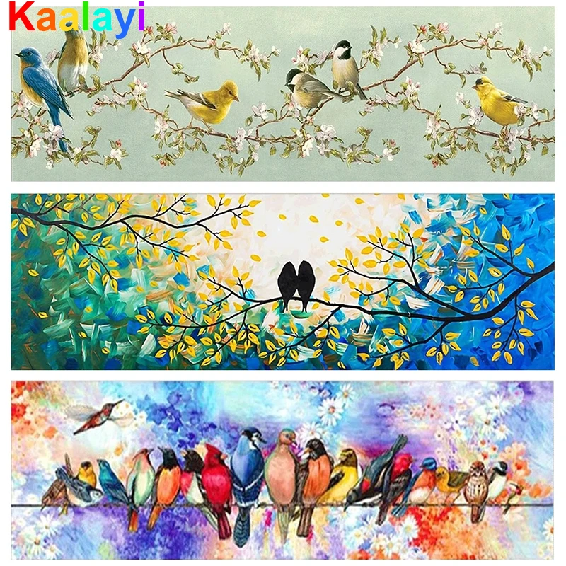 

5D Embroidery Diamond Art Painting Rhinestone Parrots Colorful Birds Drill Mosaic Cross Stitch Kits Animal Home Decor Gift MK377