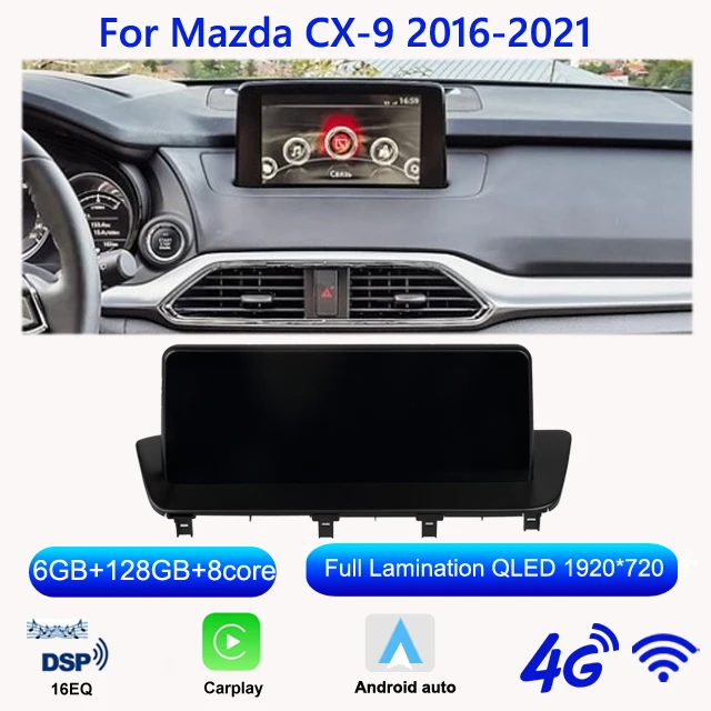 

SINOSMART Android GPS с двумя системами для Mazda CX-9 CX9 2016–2021 | Поддержка BOSE, штатной камеры, сохранение системы MZD