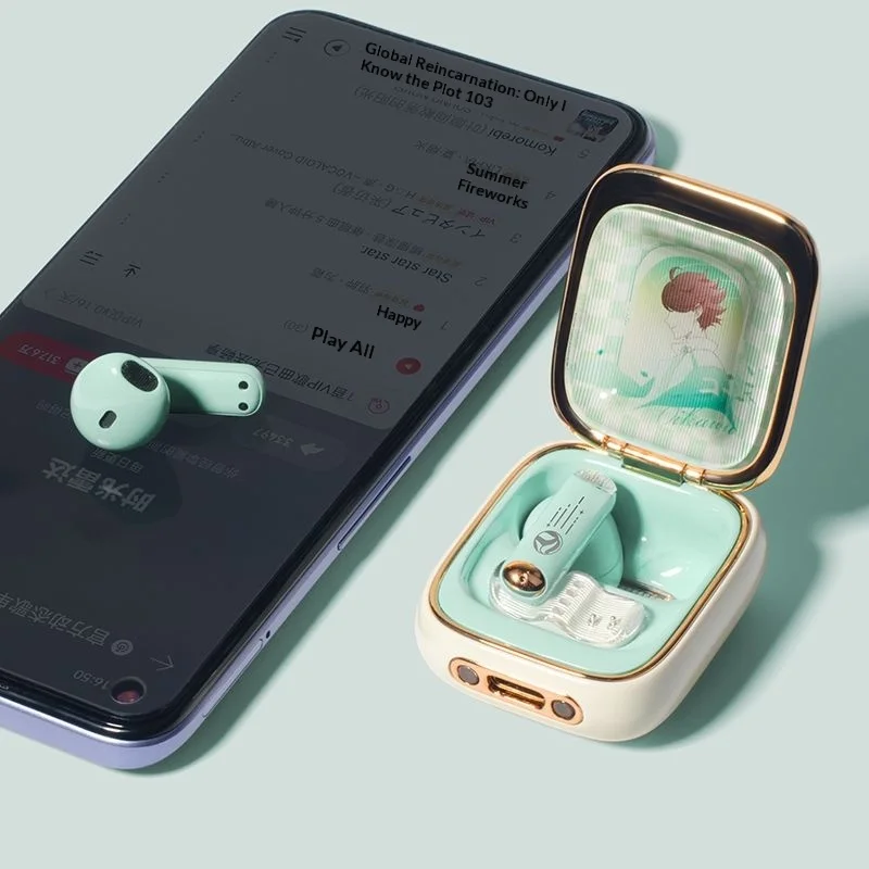 Фото Oikawa Tooru Haikyuu беспроводные наушники аниме подарок милая HIFI Bluetooth5.3 гарнитура косплей наушники с активным шумоподавлением №5