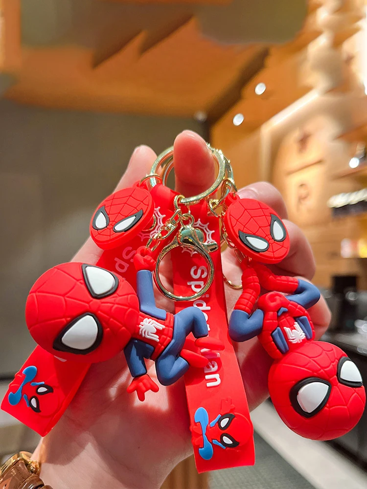 

Spider Man Keychain Marvel Avengers Cute Doll Pendant Action Figure Spider Man：No Way Home Car Keyring Bag Pendant Birthday Gift