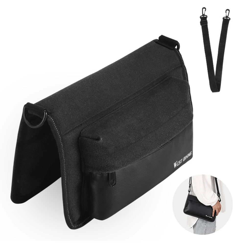 

Multipurpose Bike Frame Bag Bicycle Top Tube Bilateral Bag Creative Design Canva Shoulder Messenger Bags Convenient Cycling Pack