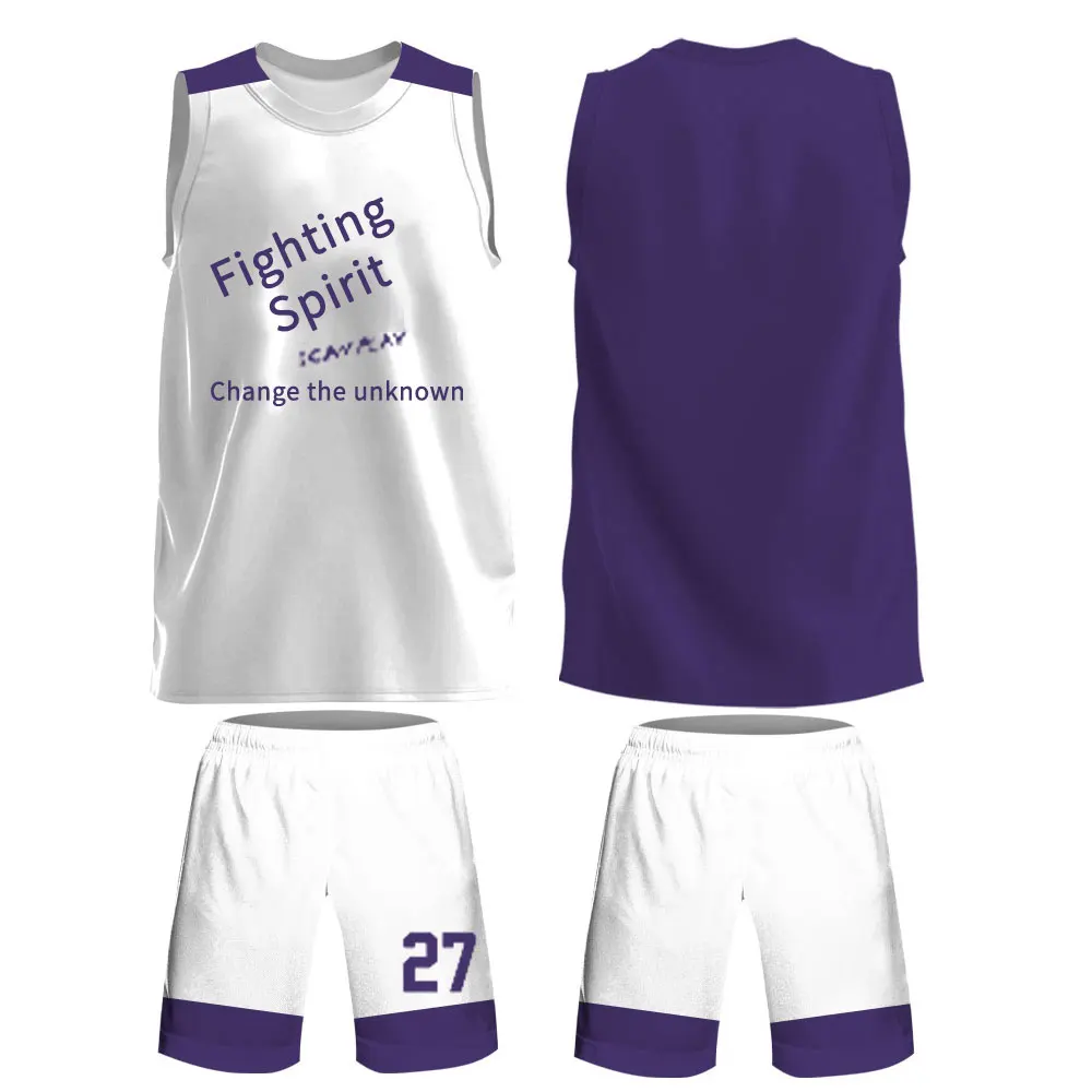 Customized Men Basketball Uniform Suit Professional Team Men Basketball Jersey Suit High Quality Quick Drying Sportswear