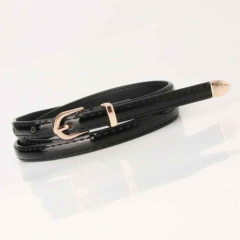 

Новый модный универсальный тонкий ремень для женских джинсов платье декоративный ремешок карамельные цвета пряжка с язычком небольшие ремни