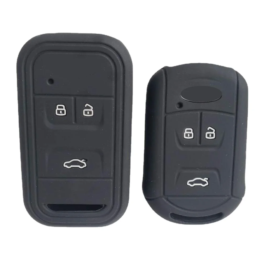 Силиконовая кожаная сумка для Chery Tiggo Arrizo Smart Remote Key 3 кнопки чехол-держатель