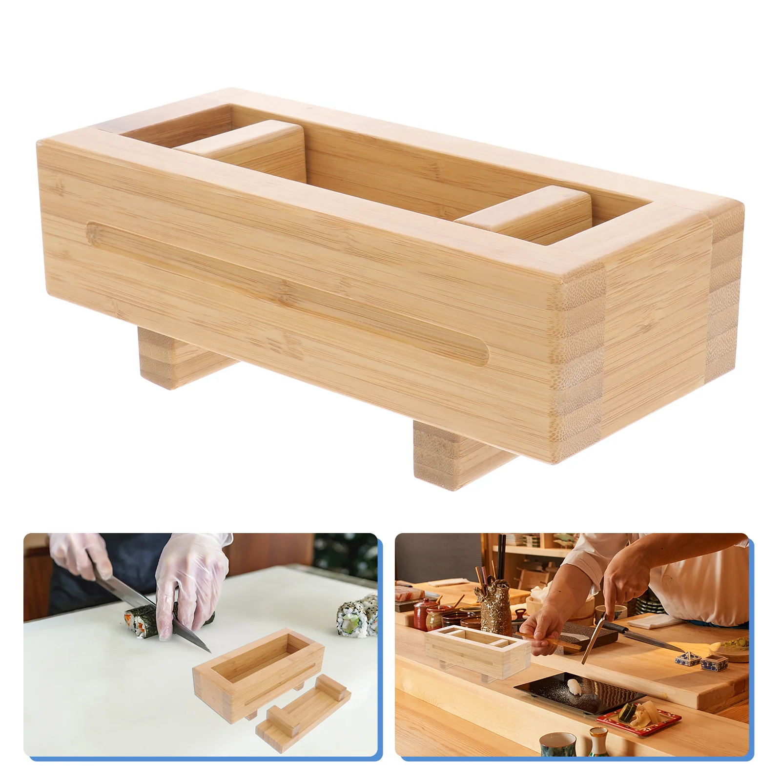 

Sushi Mold Rice Maker Press Box Onigiri Oshizushi Roll Wooden Musubi Makingrectangular Wood Japanese Shape Kit Mould Toolshaper