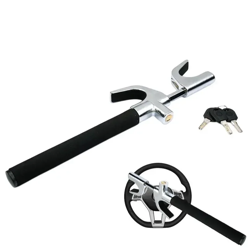 

Wheel Lock Vehicle Locks Anti Theft Device 3 Keys Retractable Steering U Shape Locking Device For Auto Truck