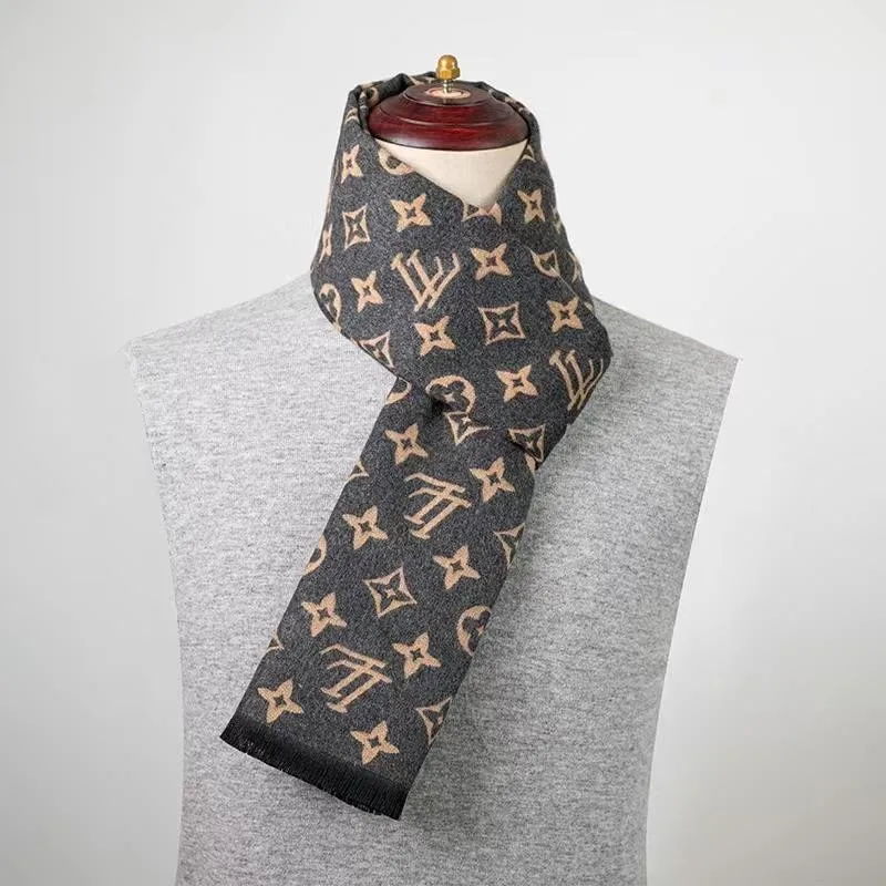 Новый мужской шарф осенне-зимний из искусственного кашемира элитный деловой